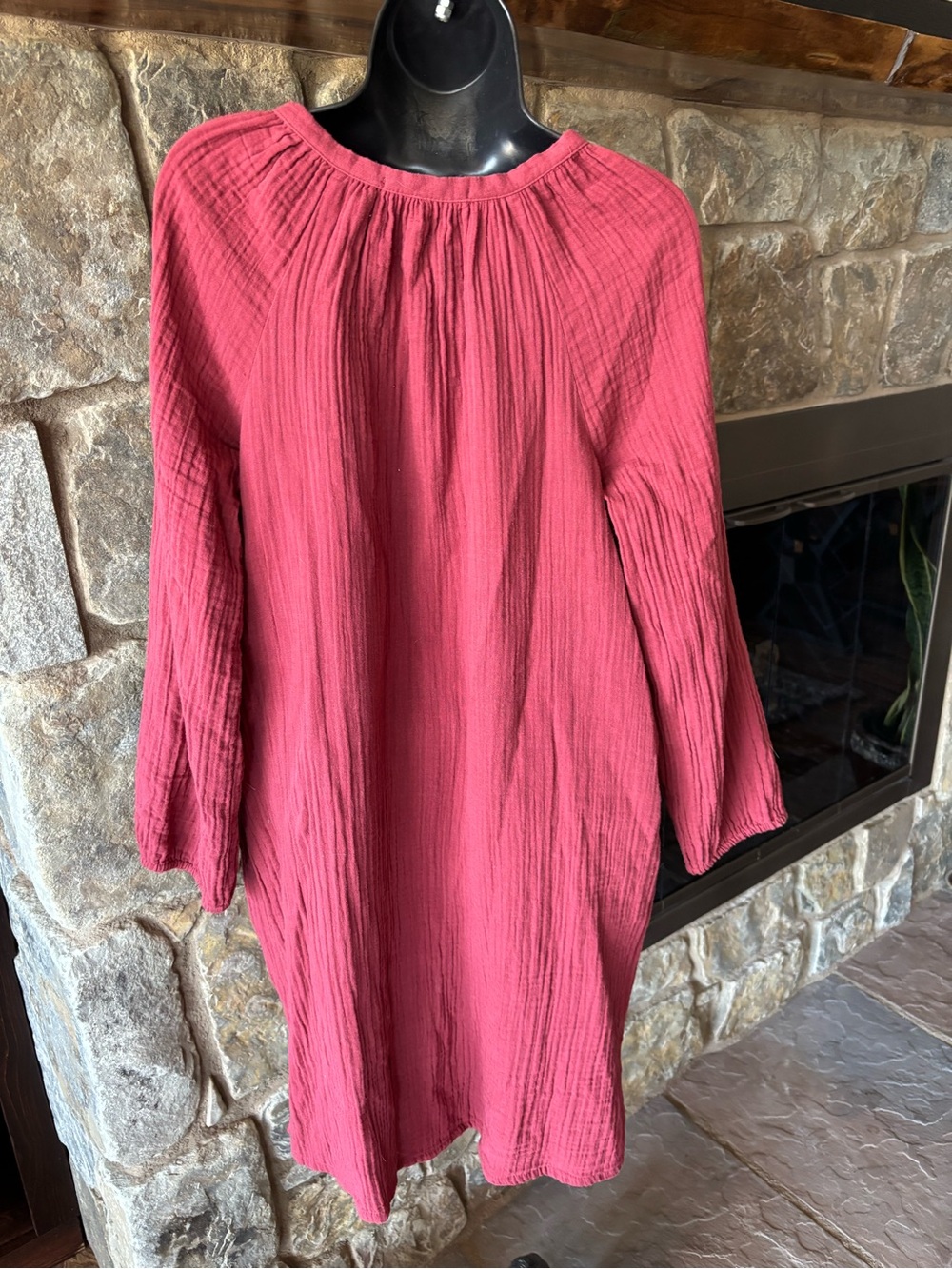 Johnny Was Calme crinkle cotton shift dress Sz M - Picture 5 of 7